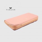 Кошелек Клатч TERGAN 5734 на молнии кожаный  NUDE FLOATER Пудра