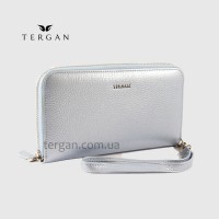 Кошелек-клатч кожаный на молнии TERGAN 5734 MAVI PERLA MIMOZA