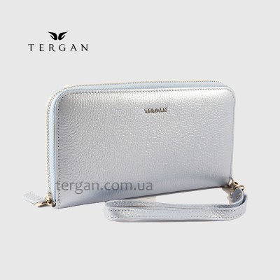 Кошелек-клатч кожаный на молнии TERGAN 5734 MAVI PERLA MIMOZA