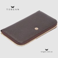 Кошелек-клатч кожаный на молнии TERGAN 5734 KAHVE FLOATER Коричневый
