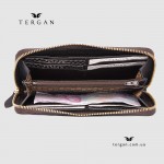 Кошелек Клатч TERGAN 5734 на молнии кожаный  KAHVE FLOATER
