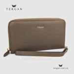 Кошелек Клатч TERGAN 5734 Кожаный На металлической молнии   KUM FLOATER Бежевый 