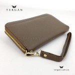 Кошелек Клатч TERGAN 5734 Кожаный На металлической молнии   KUM FLOATER Бежевый 