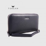 Кошелек Клатч TERGAN 5734 на молнии кожаный  LACIVERT FLOATER Темно Синий Синий