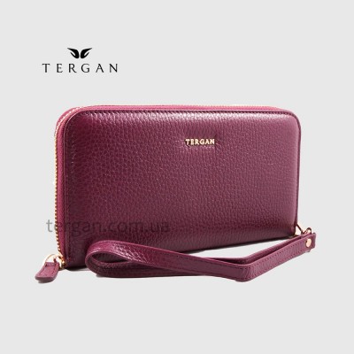 Кошелек-клатч кожаный на молнии TERGAN 5734 MOR FLOATER