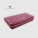 Кошелек Клатч TERGAN 5734 на молнии кожаный  MOR FLOATER Бордовый/Пурпурный