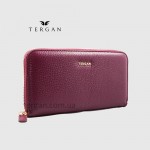 Кошелек Клатч TERGAN 5734 на молнии кожаный  MOR FLOATER Бордовый/Пурпурный