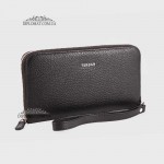 Кошелек Клатч TERGAN 5734 Кожаный На металлической молнии   SIYAH FLOATER Черный Черный