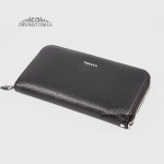 Кошелек Клатч TERGAN 5734 Кожаный На металлической молнии   SIYAH FLOATER Черный Черный