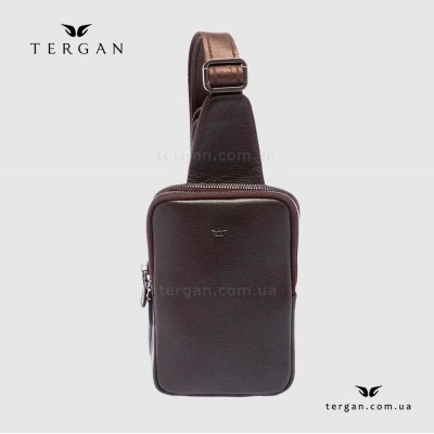 Сумка слинг через одно плечо TERGAN 21487 Кожаная KAHVE LATIGO