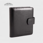 Визитница TERGAN 6628  SIYAH RUSTIC Черная на 40 карт Натуральная кожа