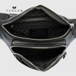 Сумка на пояс TERGAN 21302 Кожаная На три отделения SIYAH LATIGO Черный