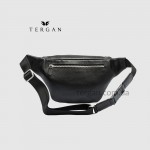 Сумка на пояс TERGAN 21302 Кожаная На три отделения SIYAH LATIGO Черный