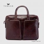Сумка Портфель кожаная TERGAN 21451 для ноутбука и документов А4  KAHVE BRIC Коричневый
