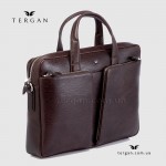 Сумка Портфель кожаная TERGAN 21451 для ноутбука и документов А4  KAHVE BRIC Коричневый