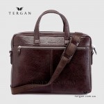 Сумка Портфель кожаная TERGAN 21451 для ноутбука и документов А4  KAHVE BRIC Коричневый
