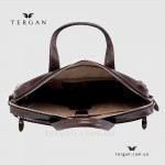 Сумка Портфель кожаная TERGAN 21451 для ноутбука и документов А4  KAHVE BRIC Коричневый