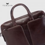 Сумка Портфель кожаная TERGAN 21451 для ноутбука и документов А4  KAHVE BRIC Коричневый