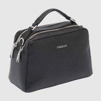 Сумка женская кожаная кросс-боди с ручкой TERGAN 80380 SIYAH FLOATER Черный