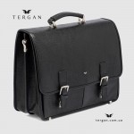 Мужской кожаный портфель с двумя замками и с двумя отделениями TERGAN 22775  SIYAH BRIC 