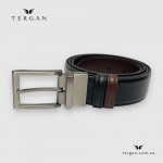 Ремень Двухсторонний Кожаный TERGAN 0304  SIYAH FIESTA/KAHVE FIESTA Черный Коричневый