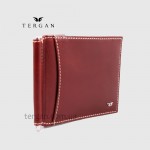 Зажим для денег TERGAN 1399 Кожаный 6 отделений для карт Без отделения для мелочи  022 VEGETAL Коричневый-Бежевый