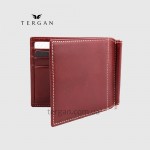 Зажим для денег TERGAN 1399 Кожаный 6 отделений для карт Без отделения для мелочи  022 VEGETAL Коричневый-Бежевый