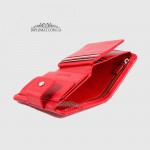 Портмоне мужское TERGAN 1404 Вертикальное из мягкой кожи с хлястиком на кнопке  KIRMIZI NAPPA Красный/Розовый