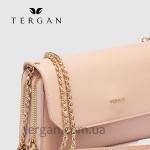 Клатч женский TERGAN 79671 Кожаный на два отделения на молнии PUDRA ARSEL Бежевый