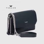 Клатч женский TERGAN 79671 Кожаный на два отделения на молнии LACIVERT LATIGO Темно Синий Синий