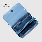 Клатч женский TERGAN 79671 Кожаный на два отделения на молнии MAVI GUSEL 