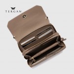 Клатч женский TERGAN 79671 Кожаный на два отделения на молнии KUM GUSEL 