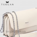 Клатч женский TERGAN 79671 Кожаный на два отделения на молнии BEJ ARSEL Белый