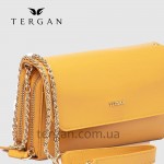 Клатч женский TERGAN 79671 Кожаный на два отделения на молнии SARI ARSEL Кофейный