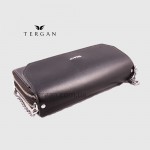 Клатч женский TERGAN 79671 Кожаный на два отделения на молнии SIYAH ARSEL Черный Черный