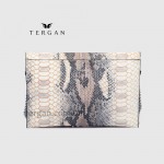 Клатч женский TERGAN 79475 Конвертом Кожаный На цепочке NATURAL PYTHON 