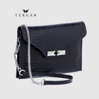 Клатч женский TERGAN 79475 Конвертом Кожаный На цепочкеLACIVERT PYTHON