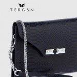 Клатч женский TERGAN 79475 Конвертом Кожаный На цепочке LACIVERT PYTHON 