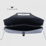 Клатч женский TERGAN 79475 Конвертом Кожаный На цепочке SIYAH PYTHON 