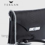 Клатч женский TERGAN 79475 Конвертом Кожаный На цепочке SIYAH PYTHON 
