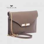 Клатч женский TERGAN 79475 Конвертом Кожаный На цепочке KUM FLOATER Бежевый 
