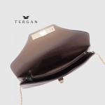 Клатч женский TERGAN 79475 Конвертом Кожаный На цепочке KUM FLOATER Бежевый 
