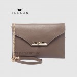 Клатч женский TERGAN 79475 Конвертом Кожаный На цепочке KUM FLOATER Бежевый 
