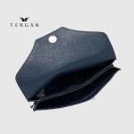 Клатч женский TERGAN 79475 Конвертом Кожаный На цепочке LACIVERT FLOATER Синий