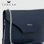 Клатч женский TERGAN 79475 Конвертом Кожаный На цепочке LACIVERT FLOATER Синий