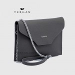 Клатч женский TERGAN 79475 Конвертом Кожаный На цепочке GRI FLOATER Чр