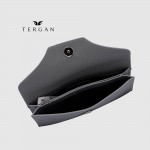 Клатч женский TERGAN 79475 Конвертом Кожаный На цепочке GRI FLOATER Чр