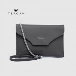 Клатч женский TERGAN 79475 Конвертом Кожаный На цепочке GRI FLOATER Чр