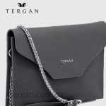 Клатч женский TERGAN 79475 Конвертом Кожаный На цепочке GRI FLOATER Чр