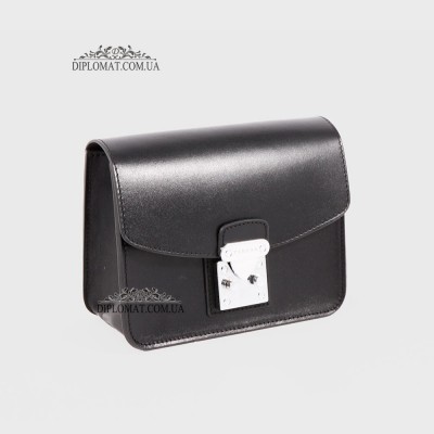Сумка Женская TERGAN 78972 кожаная на цепочке на плечоSIYAH ANILINE